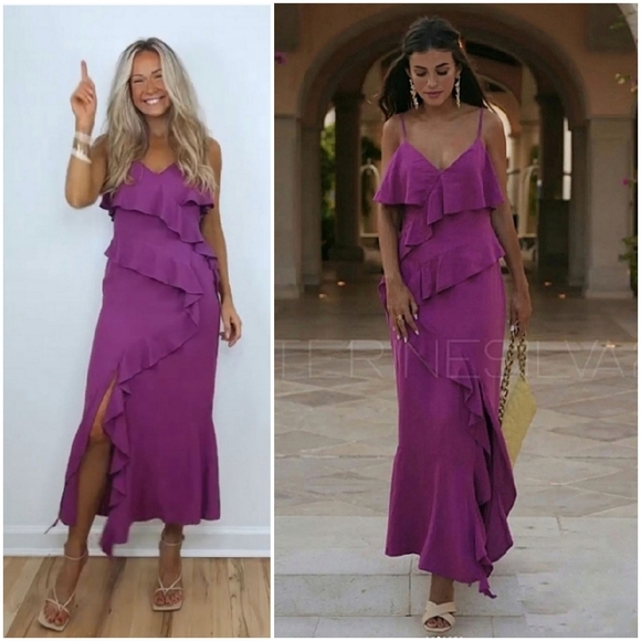 Zara Dresses & Skirts - Zara * Linen Blend Ruffled Slip Dress size XS